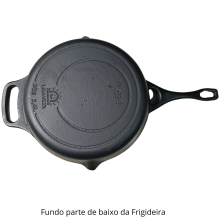 frigideira de ferro fundido com cabo de ferro, assadeira de ferro fundido 26 cm, lider, Libaneza