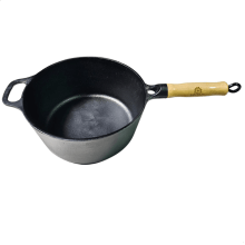 panela de ferro fundido com cabo caçarola com tampa de ferro 4,1 litros 24 cm de diametro fundição lib 